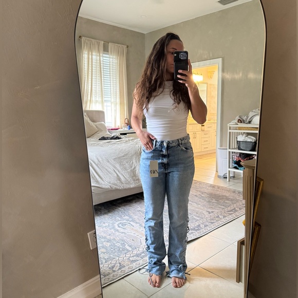 Zara Denim - Zara jeans with side lacing